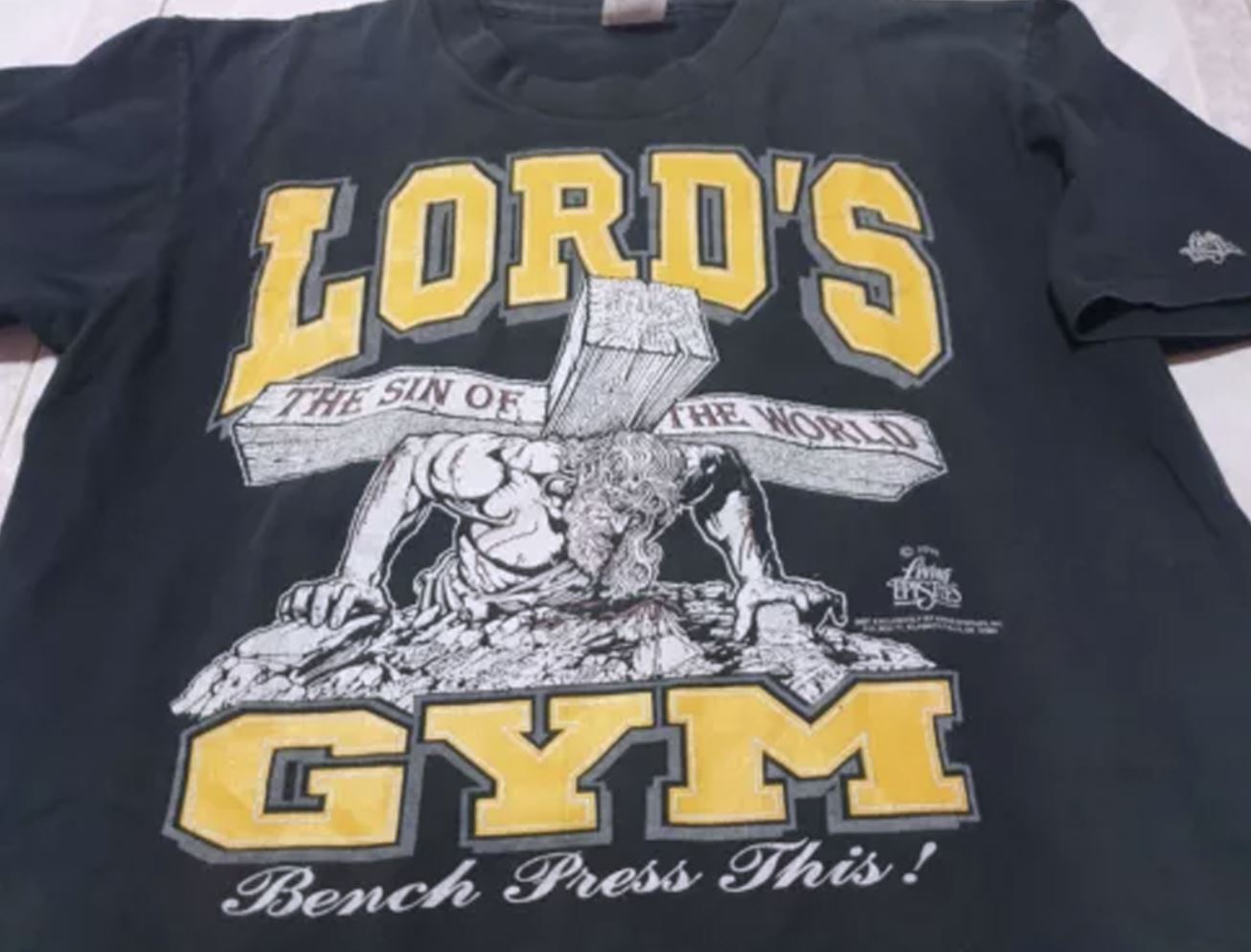 Винтажная футболка 1990 года Lord’s Gym His Pain Your Gain Living Epistles S