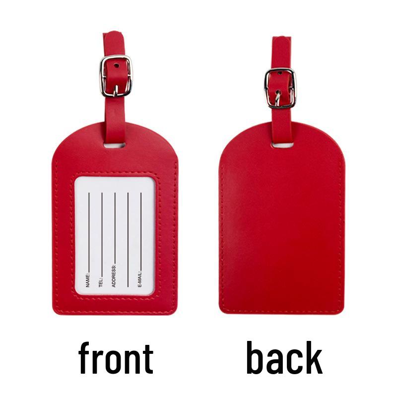 Customizable PU Luggage Tag with Buckle Strap and Logo Option for Cross-Border Travel