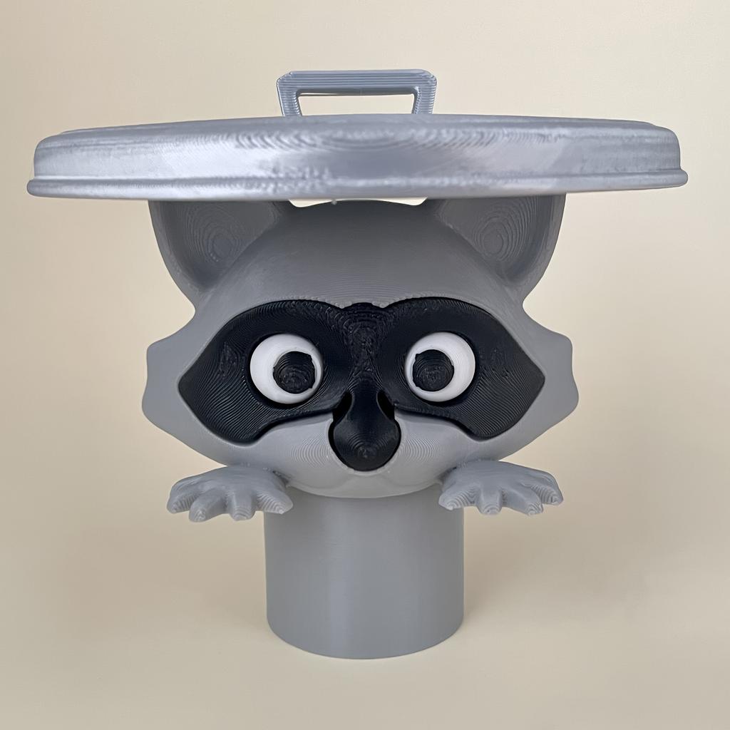 Waschbär Toilettenpapierhalter - Lustiges Freistehendes Badezimmerset, 3D-gedruckter Waschbär Rollenhalter, Niedliche Toilettenpapieraufbewahrung, Bezaubernde Badezimmerdekoration
