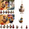 Delightful Acrylic Christmas Tree Chicken Ornament For Car Interior And Home Decor