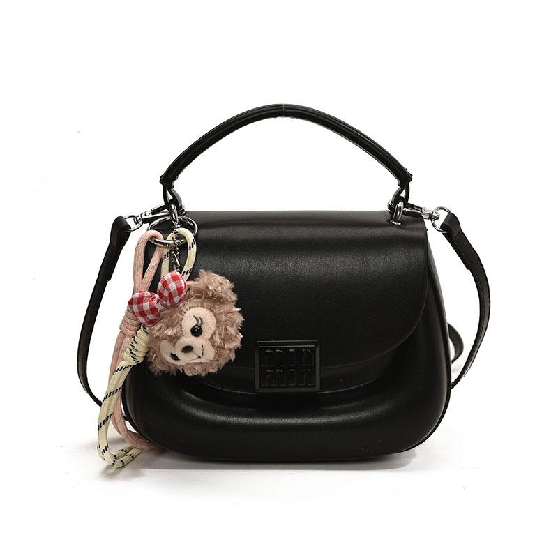 

Fashion hand carry saddle bag summer new simple versatile shoulder bag premium messenger bag 22*6*16cm чёрный