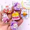 10PCS Resin Colorful Rabbit Lollipop Gift Box Cats Bear Cake Dog Flat back Figurines Scrapbooks DIY Bow Decor Accessories Crafts