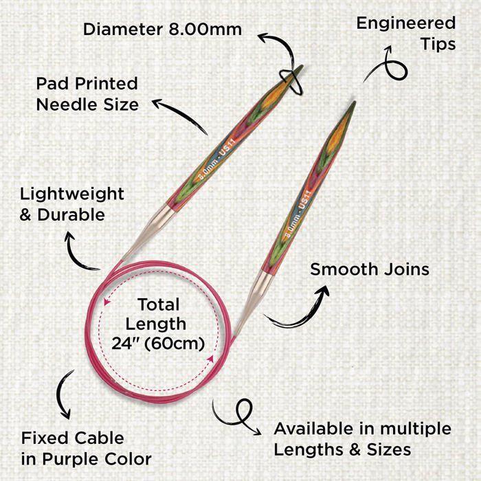 KnitPro Fixed Circular Needles 60 Cm Symfonie 8mm