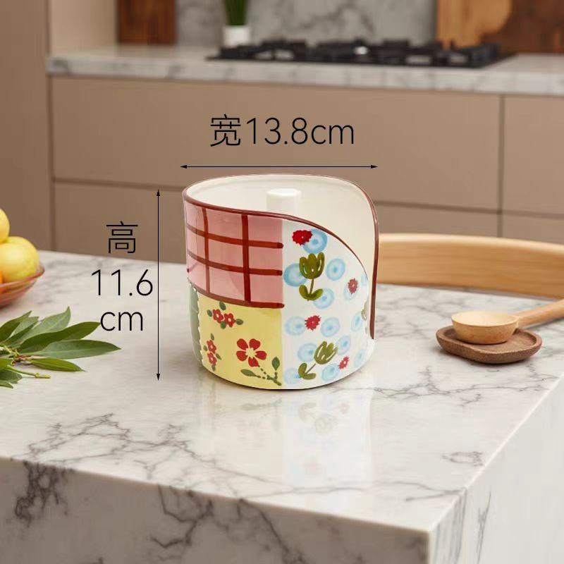 1pc Ceramic Tissue Holder,Kitchen oil-absorbent