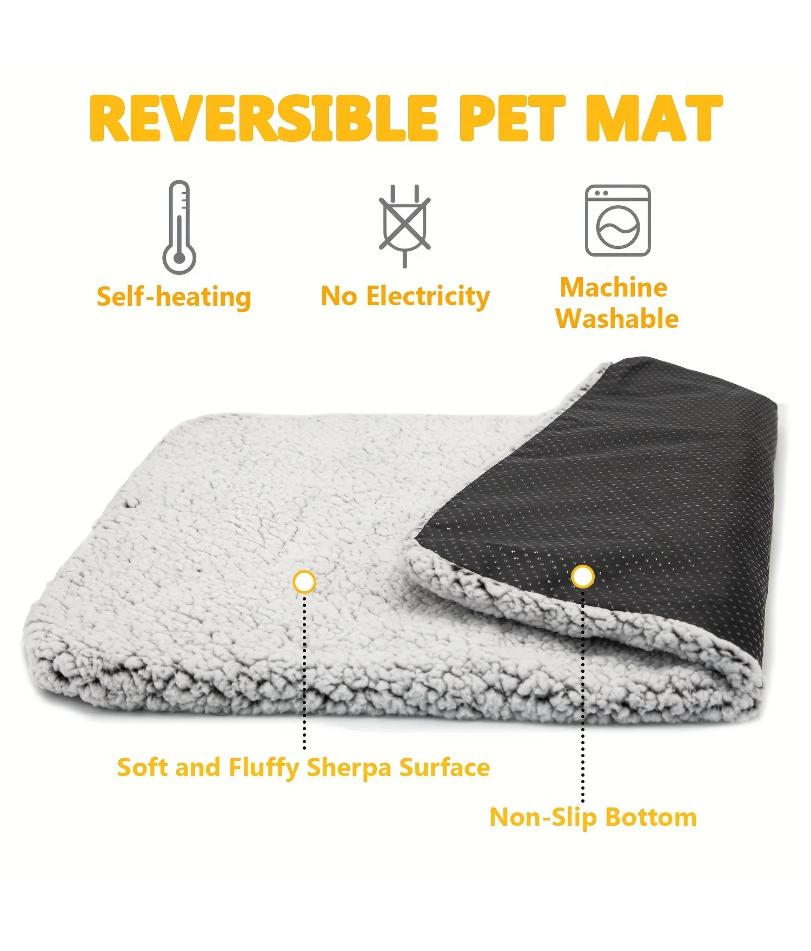Samonagrzewające się podkładki dla zwierząt kocyk dla szczeniąt ciepła poduszka mata dla kotów psy zmywalne zwierzęta domowe z termiczną podkładką odbijającą ciepło ciała