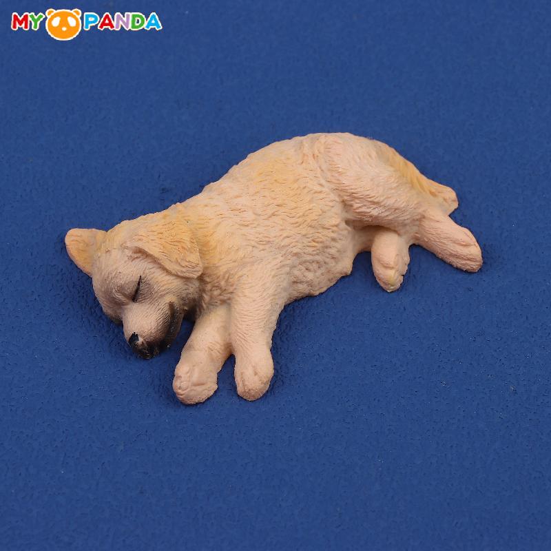 Kawaii Sleeping Model Cute Resin Sleeping Puppy Figures Car Dashboard Ornament Creative Tabletop Decoration Gifts