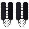 12 Stück Mausohren Stirnband Mädchen Festival Stirnbänder Schwarze Pailletten Schleife Haarband Kinder Geburtstagsfeier Haarschmuck Geschenk