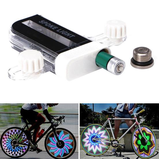 Waterproof Bicycle Cycling Wheel Tire Valve Stem Rim Decor LED Spoke Light Lamp