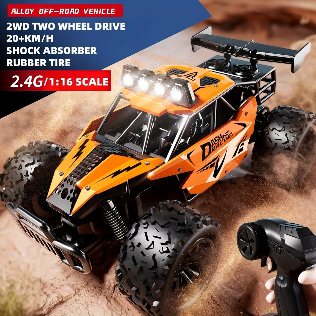 1:Samochód RC w skali 1:16 ze stopu, terenowy, szybki pojazd, zewnętrzny, 2.4G, pełnowymiarowy pojazd zdalnie sterowany, samochód do driftu dla dzieci