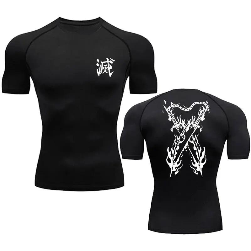 Men's Running Compression T-shirt Short Sleeve Sportswear Gym Fitness Summer Sweatshirt Sweat Absorbing Jogging Comfortable Tight Tops