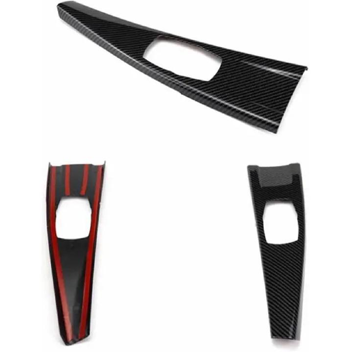 

Car Multimedia Panel Cover Trim Sticker Compatible with BMW 3 Series F30 F34 4 Series F33 F36 Carbon Fiber Interior Trim (Color : Silver) чёрный