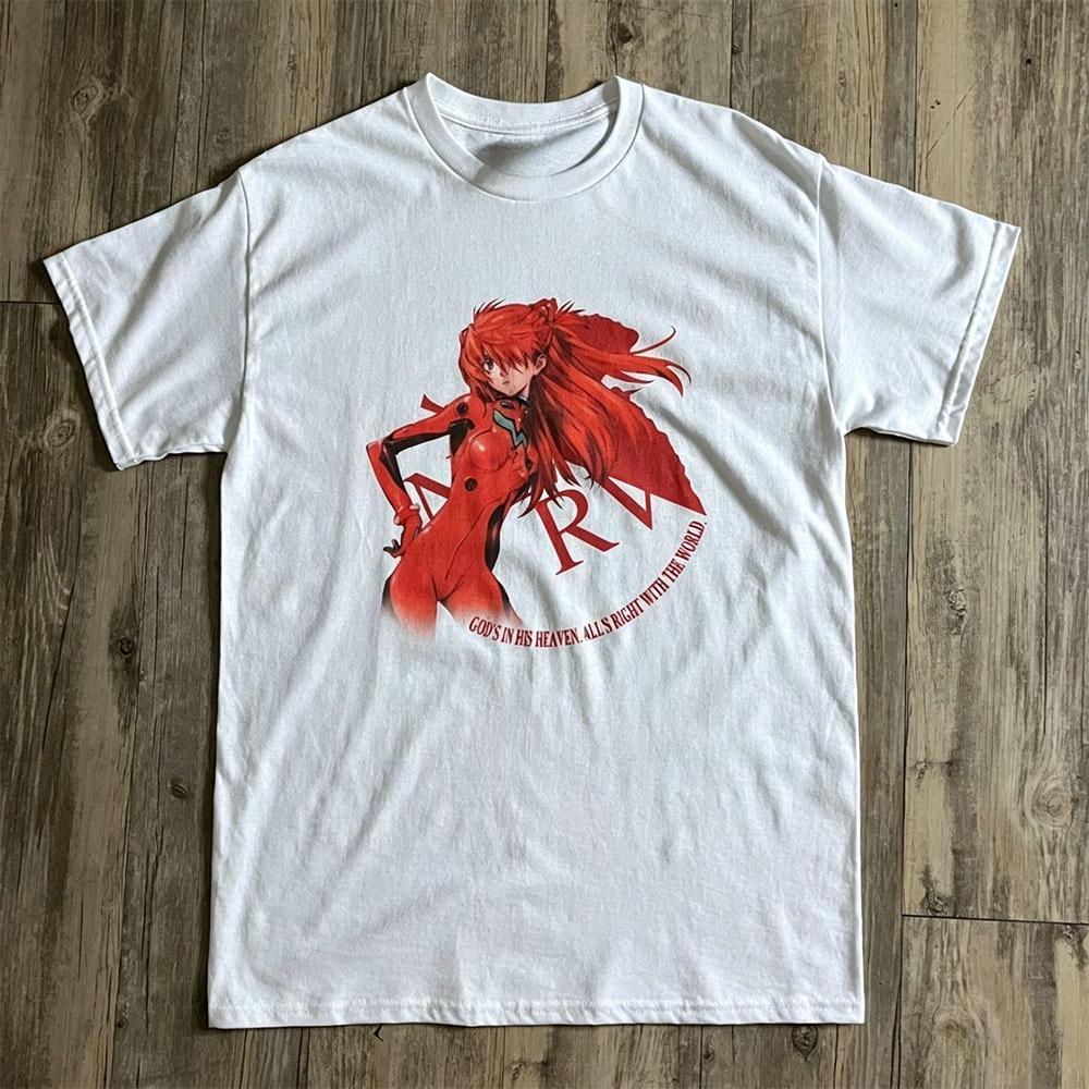 2026 Summer New Arrival Evangelion Pattern Street Style Print Shortsleeve Tshirt Y2k Style Suitable For Both Unisex And Unisex