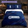 England Football Pattern 3 Pieces Bedding Set Soft Microfiber Duvet Cover with Pillow Cases for Bedroom