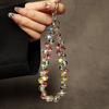 Mobile Phone Chain Luxury and High-end Crystal Beads Portable Chain Short Lanyard Keychain