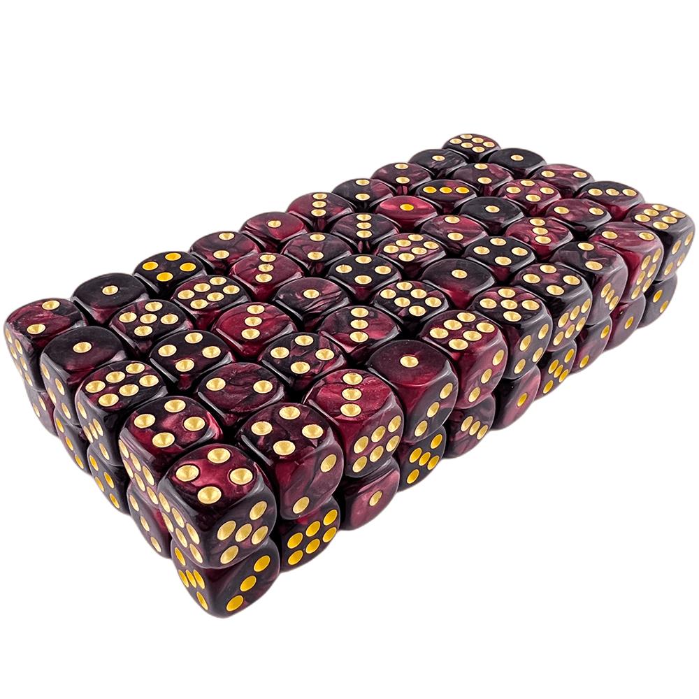 100pcs Mini 12mm Dice Mixing Colored Rounded Corner Game Dice Entertainment Gambling for Party Bar Club Drinking Dice