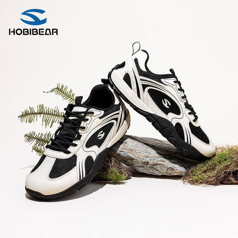 HOBIBEAR Women's Lace-Up Barefoot Sneakers | Wide Toe Box & Zero Drop Technology | Walking Running Sports, Gym and Daily Wear Grey