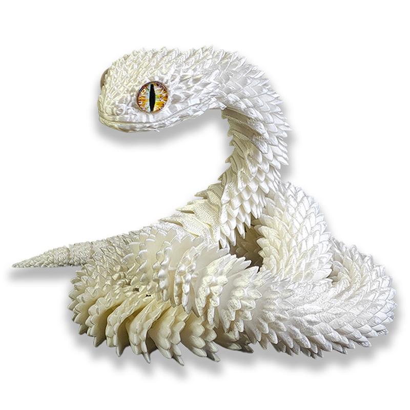 1PC Gifts For Children 3D Printed Snake Simulation Snake Figurine Flexible Joints Office Desk Toy Home Office Decor Ornament
