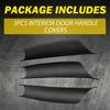 3X Inner Door Panel Handle Pull Trim Cover Black For 2014-18 BMW X5 F15 X6 F16 K