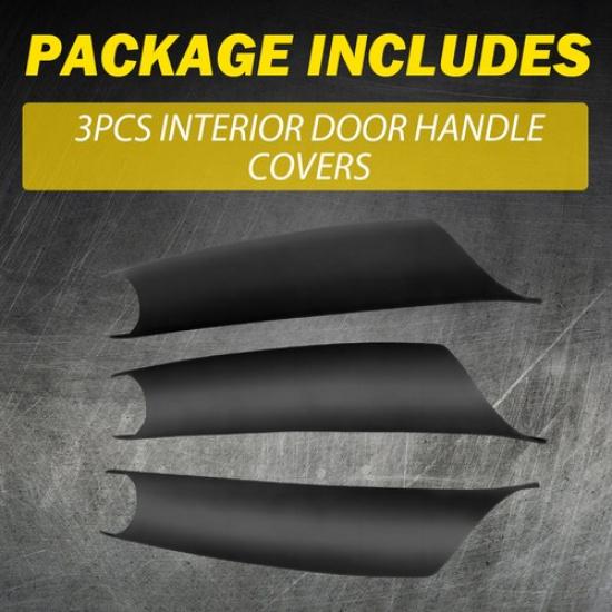 3X Inner Door Panel Handle Pull Trim Cover Black For 2014-18 BMW X5 F15 X6 F16 K