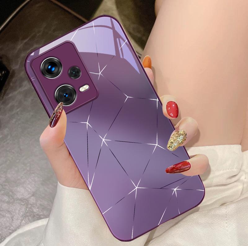 

Lingge Dazzling Light For Xiaomi 14 Ultra 13 Lite Redmi Note 13 11 Pro 12 Plus Poco X6 3 Pro F4 6 GT Tempered Glass Phone Case For Xiaomi Poco F6