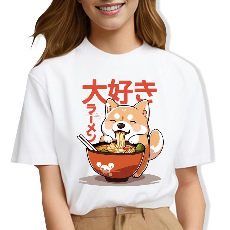 Shiba Inu t shirt Women Japanese top tee girl harajuku anime cartoon dog tshirts feUnisex summer oneck short sleeve clothing