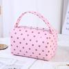 1/3Pcs Pink Polka Dot Pu Makeup Bag Set Large Capacity Sturdy Handle For Travel Daily Cosmetic Storage
