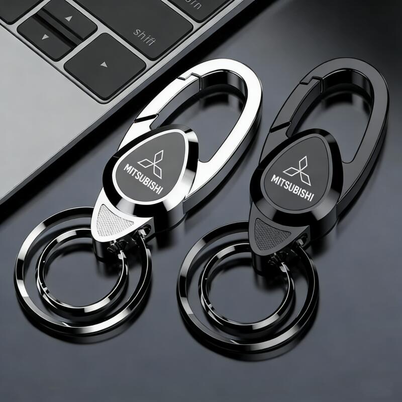 For Mitsubishi Models Ralliart New Auto Accessories Car Metal Keychain Business Style Anti Loss Key Rings Ideal