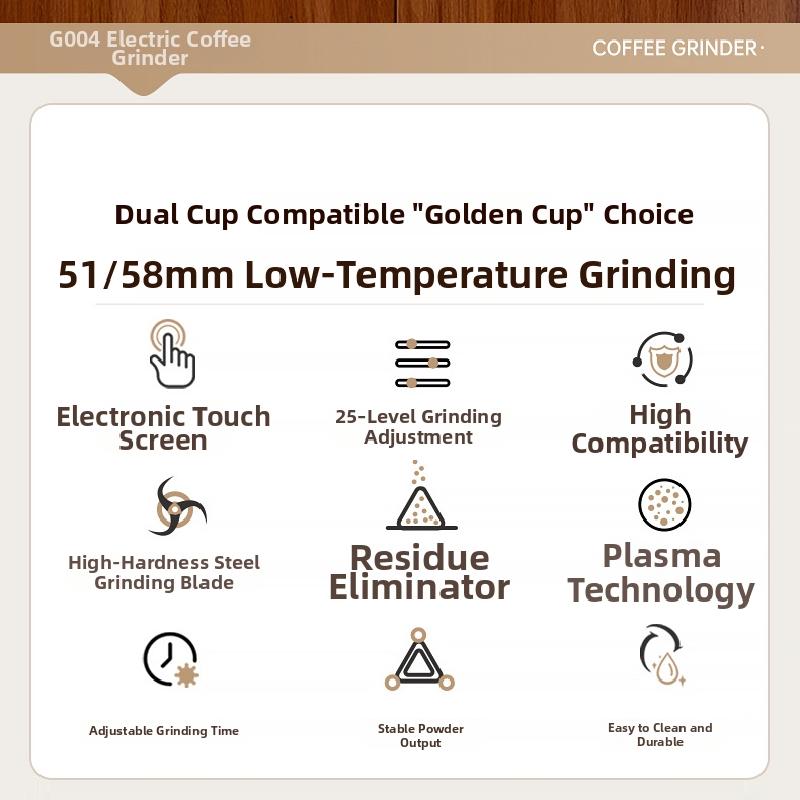 Molinillo de Café Eléctrico, Molinillo Dosificador Totalmente Automático para Uso Doméstico y Comercial