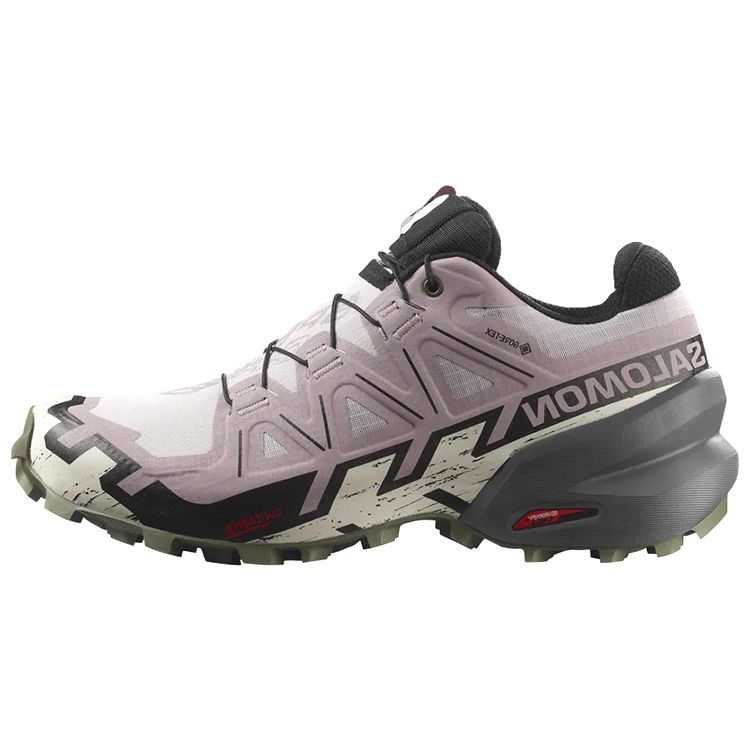 Salomon Cross Gore-Tex Mesh Comfortable Durable Breathable Low-Top Outdoor Functional Shoes Women Shoes Pink White Black 417436