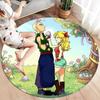Easter Dragon Ball Round Area Rug,Carpet Rug for Living Room Bedroom Sofa Playroom Decor,Non Slip Floor Mat