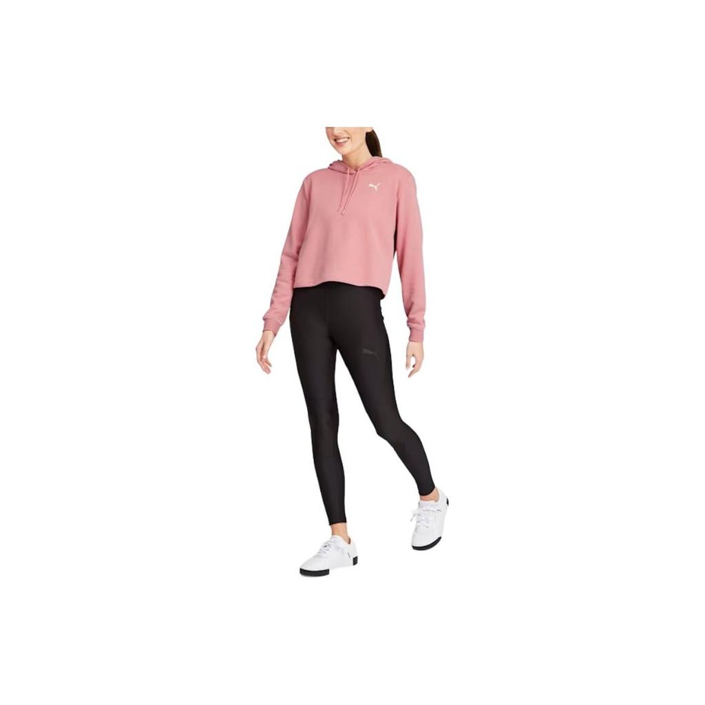 Puma Style Cat Cropped Hoodie Women Tops Bridal-Pink 587162-14