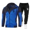 Mens Winter Double-Zip Hoodie Sweatshirt Set Gym Casual Loose Fit Activewear
