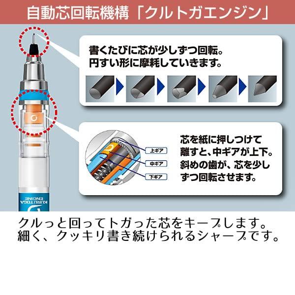 Mitsubishi Pencil Mechanical Pencil Kurutoga Standard Model Glass Color G Black No thick letters MITSUBISHI PENCIL 0.3mm M3-450-1P-GBC