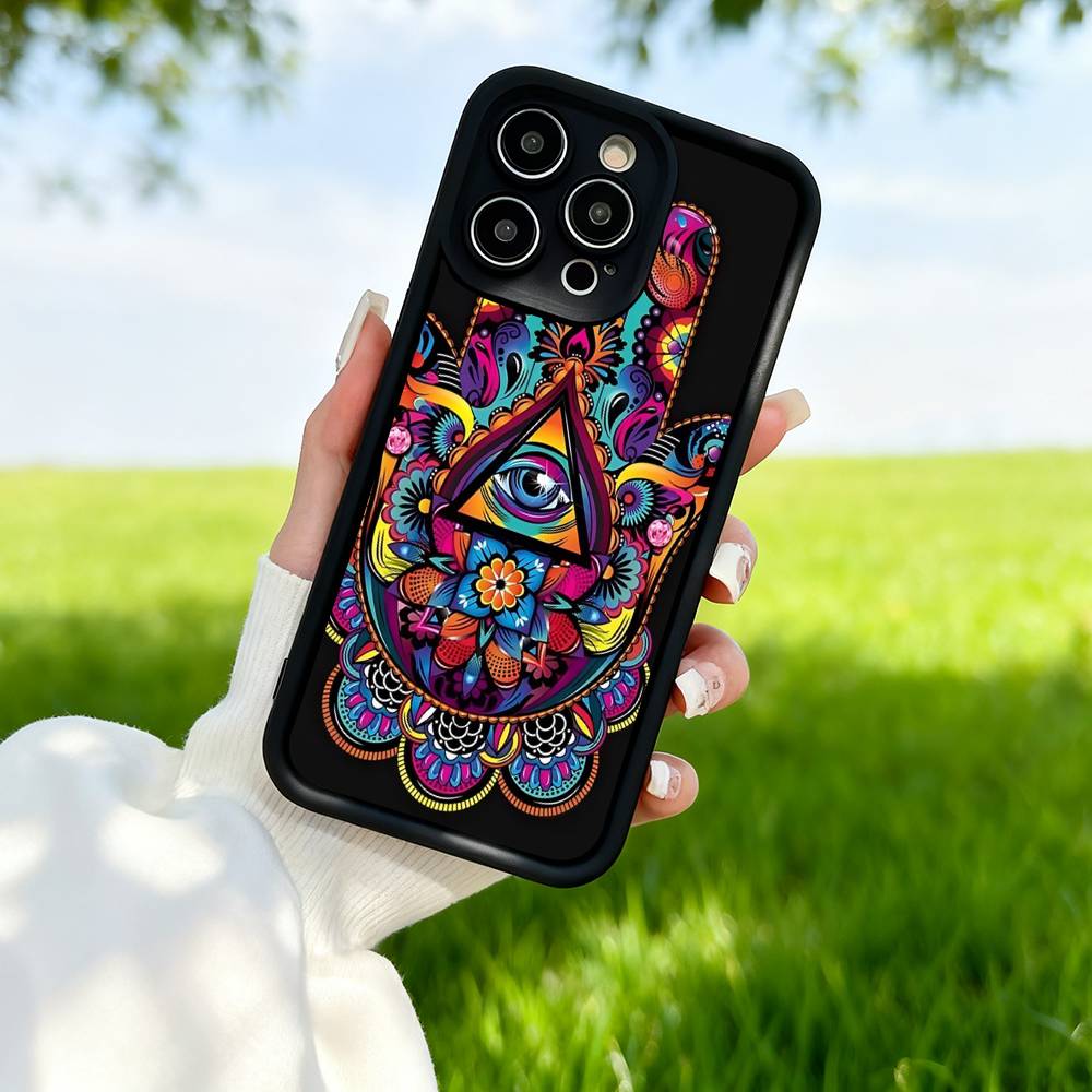 Mandala Chakra Yoga Phone Case For IPhone 17 16 15 14 13 12 Pro Max Plus Air Black Full Coverage TPU