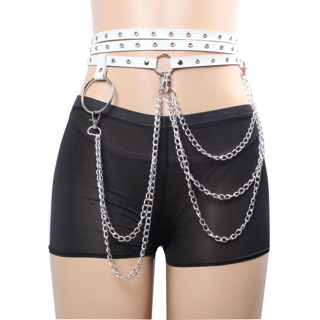 Cross-Border Punk Leather Waist Chain: Stylish & Versatile Women's Belt