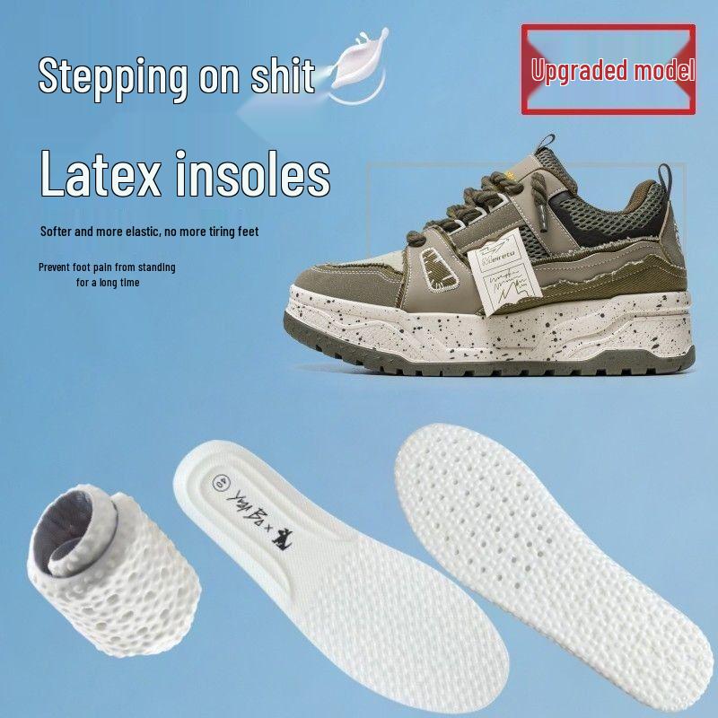 

Чоловіче взуття для скейтбордингу 2025 року, чорне, з мікрофібри - Універсальна товста підошва для додаткового зросту, м яке та стильне для пар 43