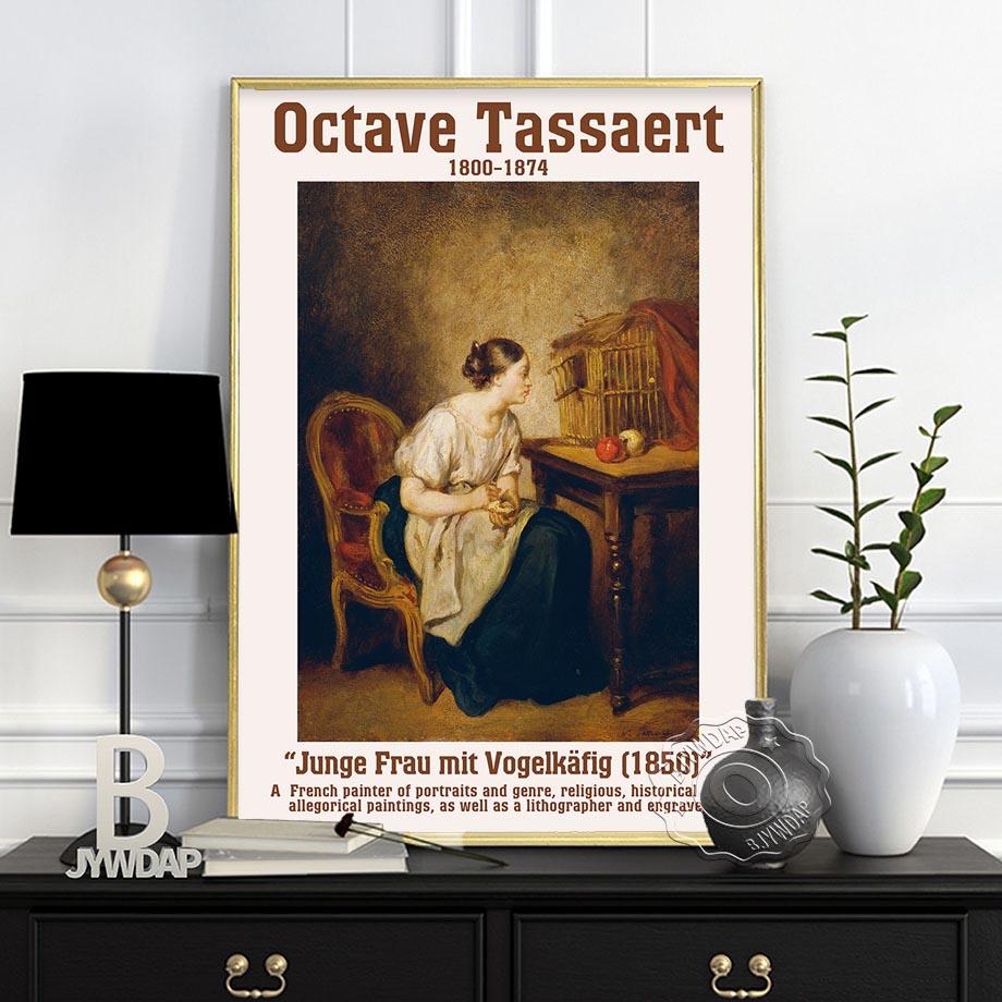 Octave Tassaert Ausstellung Museumsposter Retro Wandkunst Leinwandgemälde Galerie Vintage Drucke Aufkleber Wohnzimmer Heimdekor Kein Rahmen