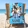 1pc Football32 Beach Towel with Custom Name, Beach/Swimming/Bath/Picnic/Camping Towel, Suitable for Seaside Beaches