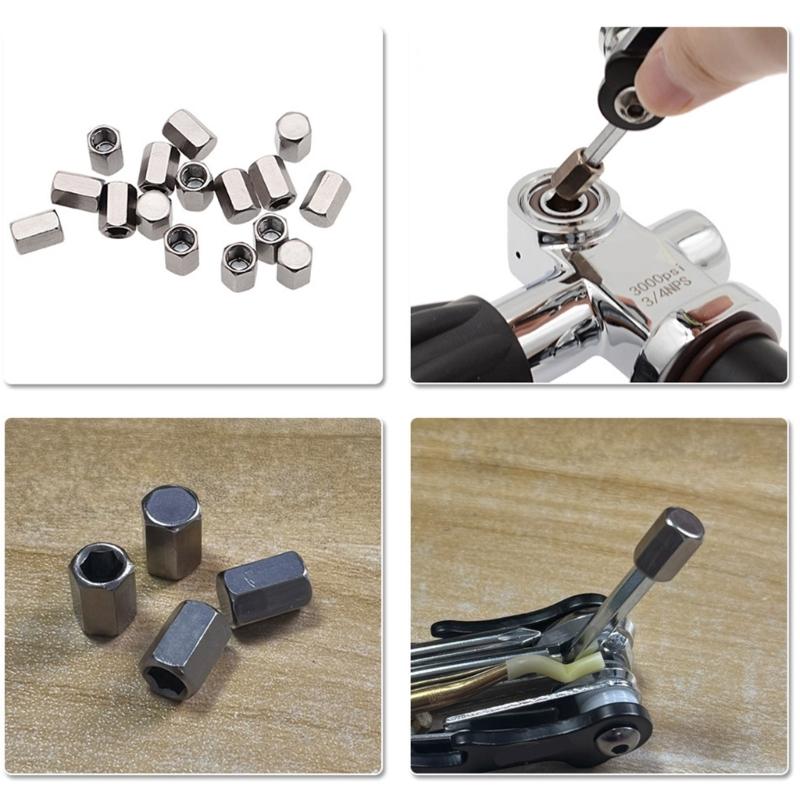 Quick Install Hexagonal Bit Adapters Magnetic Coupling Metal Steel 3/16 To 5/16 Hexagonal Adapters For Underwater