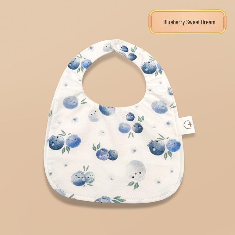 Korean Style Cotton Baby Bib - Double-Sided & Versatile for 0-2 Years