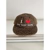 Leopard Print I Love Beer Belly Flat Brim Cap Female Retro Street Soft Top Cap Niche