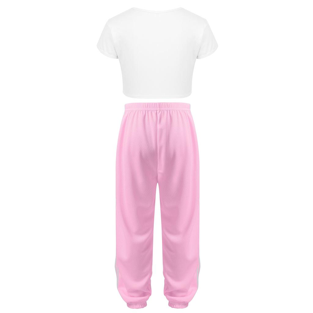 T-shirt Crop Top with Harem Pants 