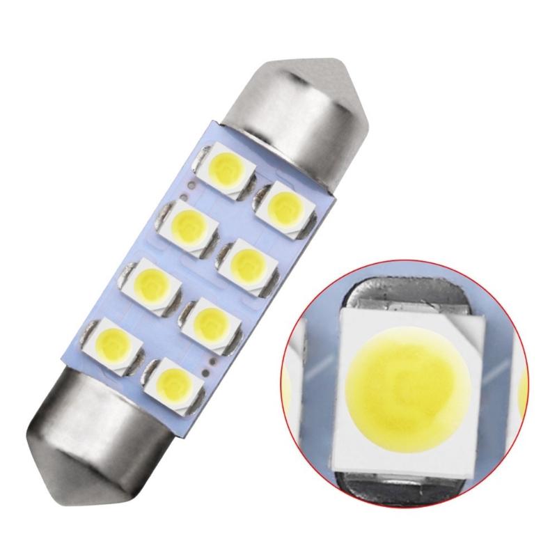 Festoon LED Tail Bulbs 31/36/39/41mm Double Pointed 12V 8SMD 1210 Car Interior Dome Reading Trunk License Plate Lights