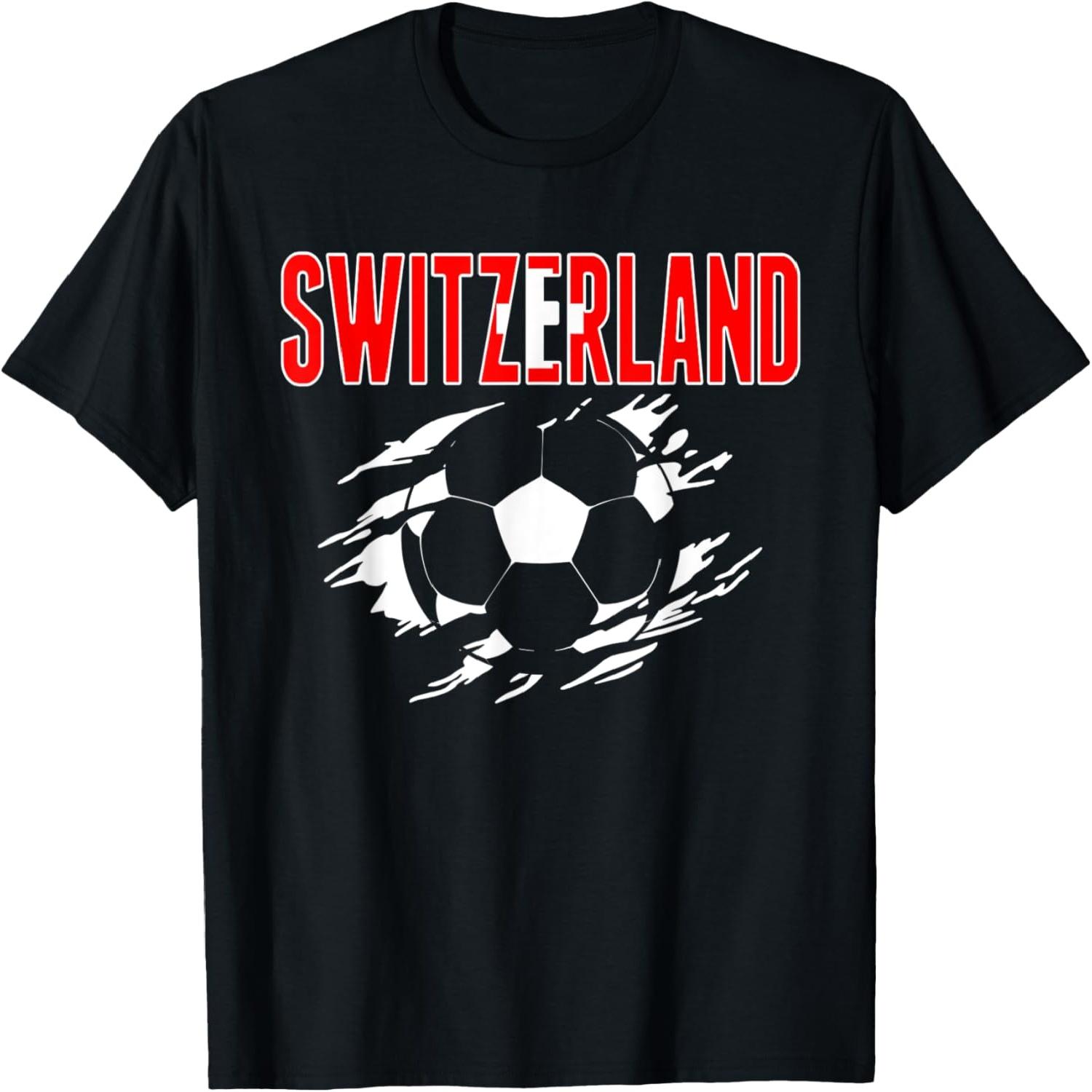 Switzerland Soccer Lovers Jersey Support Swiss Football Team T-Shirt S разноцветный