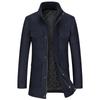 Men's Double-Layer Collar Wool Coat - Autumn/Winter European Size Business Outerwear