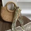 Triangle scarf scarf women's silk scarf high-end new summer sunscreen headscarf summer women's pastoral headband tied bag streamer