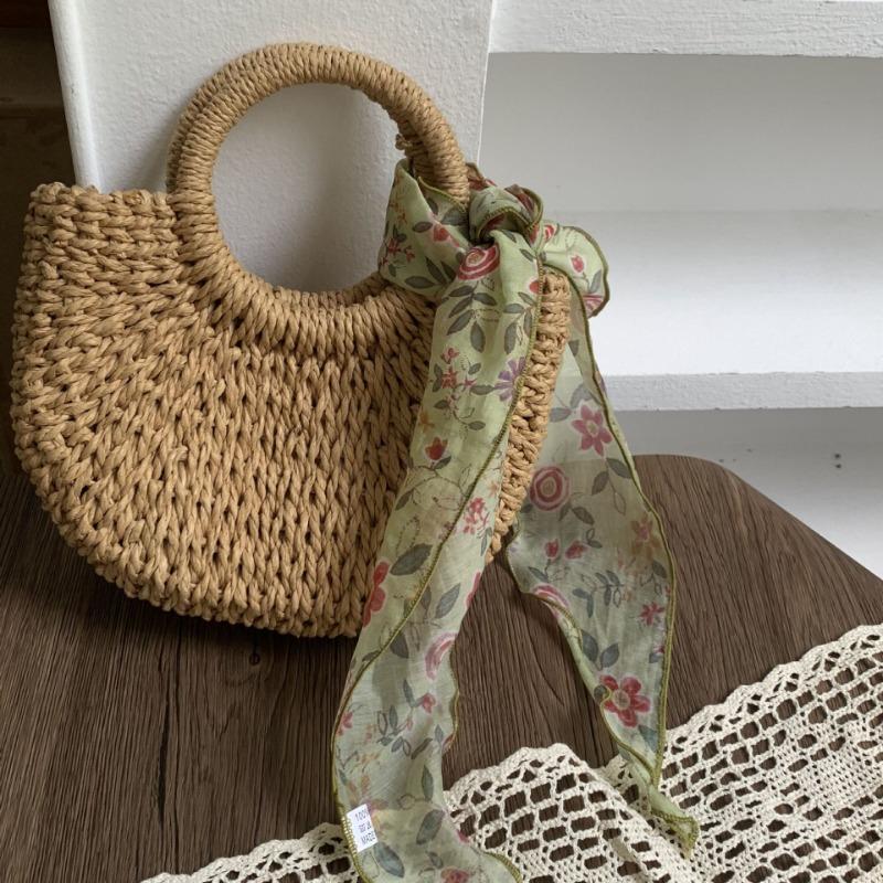 Triangle scarf scarf women's silk scarf high-end new summer sunscreen headscarf summer women's pastoral headband tied bag streamer