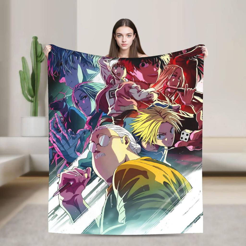 SAKAMOTO DAYS Flannel Blanket Warm Soft Bedding Throws for Bedroom Travel Office Fashion Bedspread Sofa Bed Cover