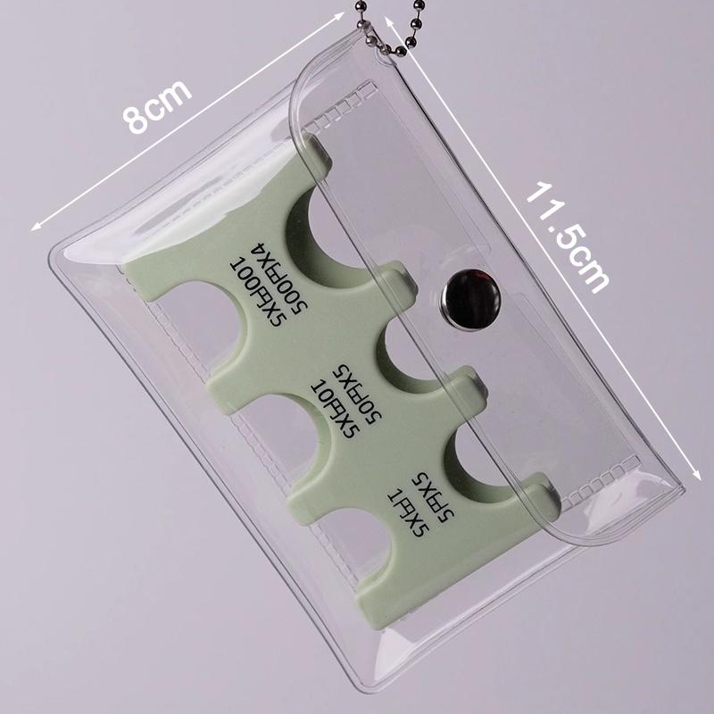 Colourful Transparent Coin Clip Organizer Small Wallet Loss Prevention Clip Japanese Currency Sorting Travel Portable Card Case