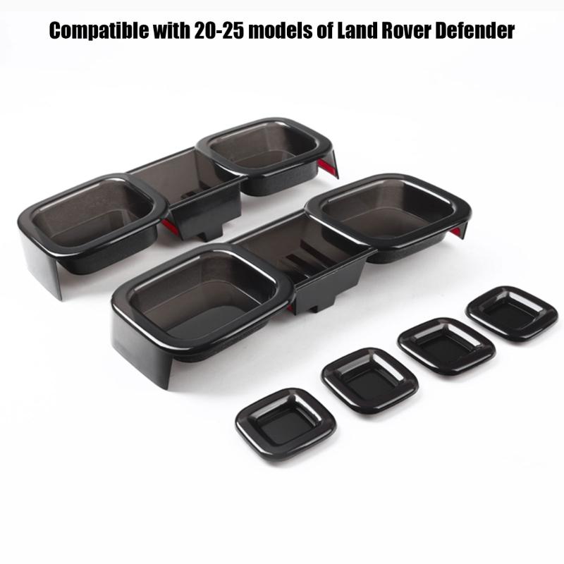 ABS Tail Light Lens Protectors Featuring Impact Resistance Weatherproof Design for 2020-2025 SUVs Enhancing Safety 2pcs
